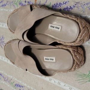 MIU MIU Sandals Size 41 Color linen